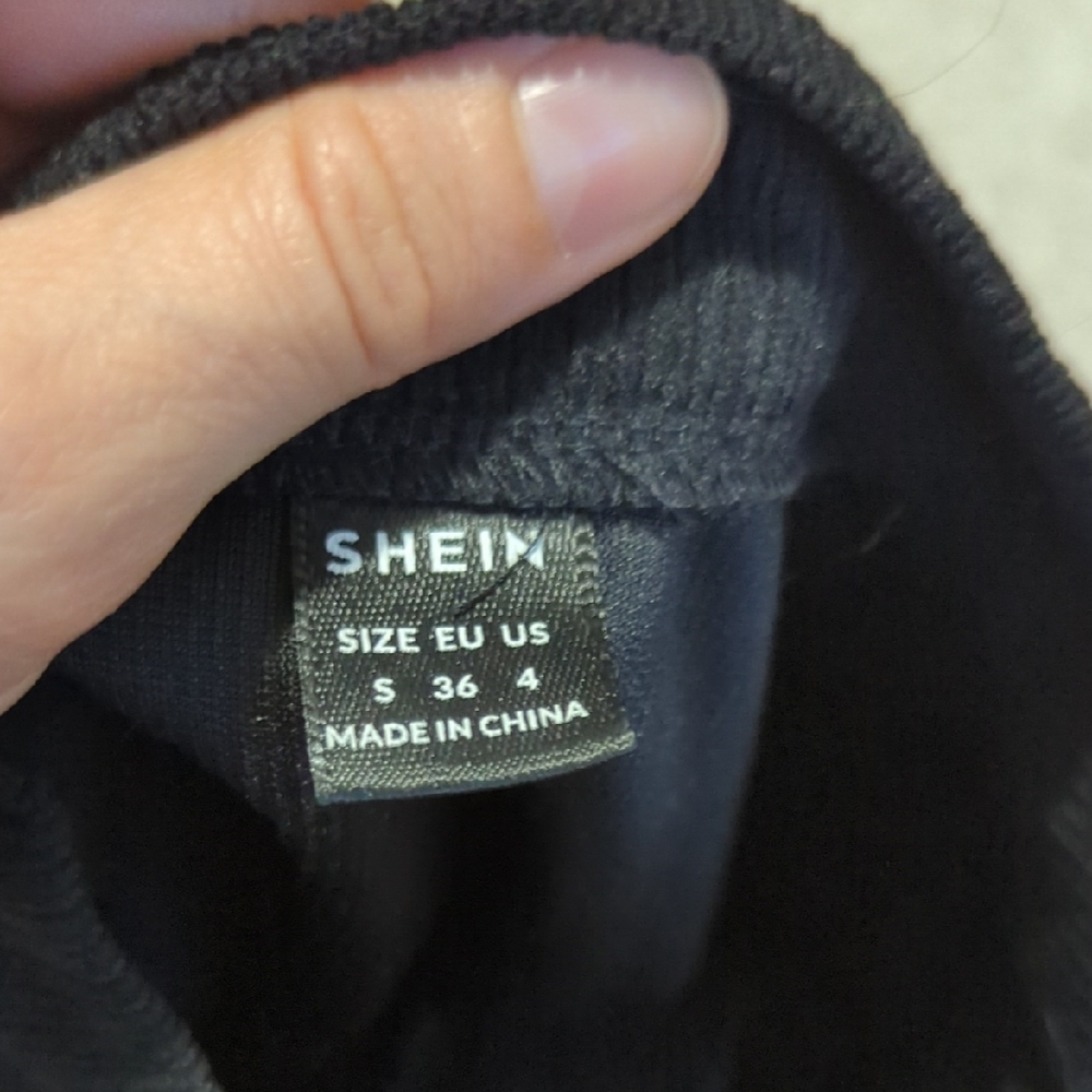 SHEIN Black A-Line Mini Skirt for Work - Picture 3 of 6